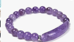 Forever Grandma · Natural Stone Love Bar Bracelet