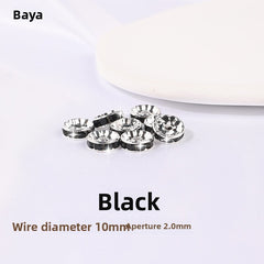 925 Silver Running Rings & Rhinestone Rondelle Spacers