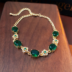 Crystal Bloom Vintage Bracelet Series – Elegant Retro Style