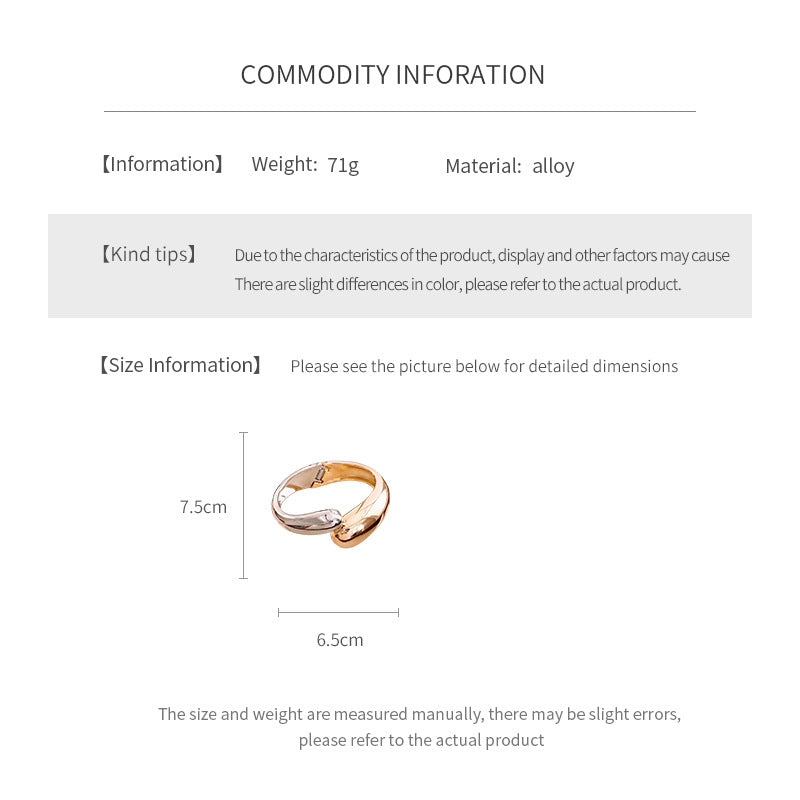 Fluid Fusion Duo Bangle in Gold and Silver – sculptural hinged design, high-gloss finish – Glazenya