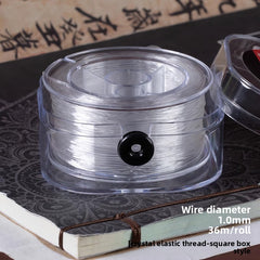 Crystal Elastic Beading Cord – Clear Stretch Jewelry String (0.5–1.5 mm, 5–120 m)