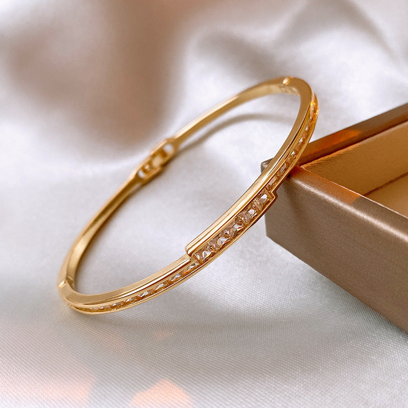 Linea Crystal Channel Bangle