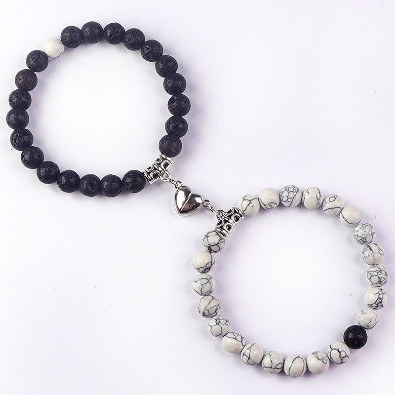 Bonded Hearts Duo · Couple Beaded Bracelets