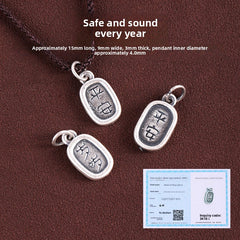 Relic Gleam 999 silver pendant, oxidized vintage finish