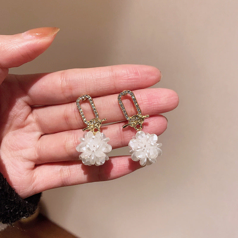 Camellia & Bow Earring Collection – Chic Light Luxury Retro Series