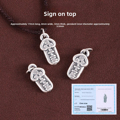 Relic Gleam 999 silver pendant, oxidized vintage finish