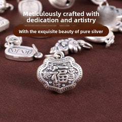 Relic Gleam 999 silver pendant, oxidized vintage finish