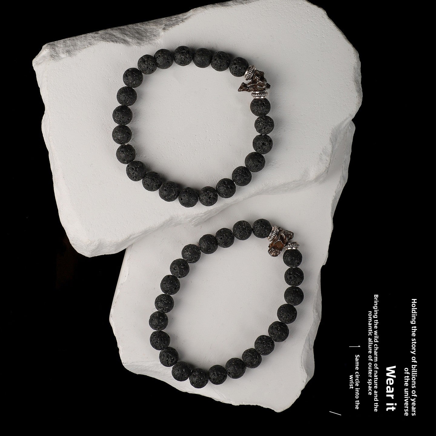 Earthfire lava stone bracelet – authentic natural gemstones, everyday minimalist style