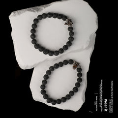 Earthfire lava stone bracelet – authentic natural gemstones, everyday minimalist style