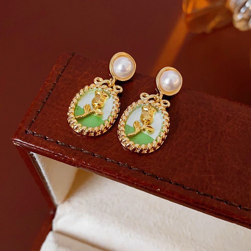 Vintage Pearl Stud Earrings Series – Courtly Chic Light Luxury