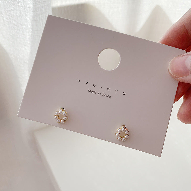Vintage Pearl Stud Earrings Series – Courtly Chic Light Luxury