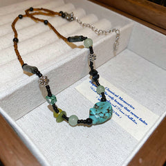 Sun pendant beaded necklace collection — multiple styles displayed