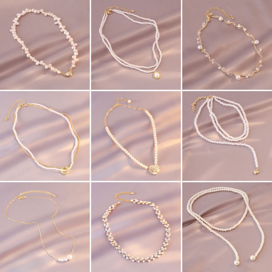 Pearl Necklace Collection – Vintage, Minimalist & Chic Choker Styles