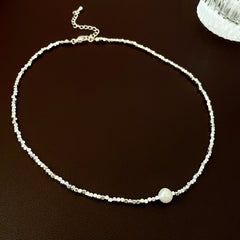 Artificial Silver Fragment Pearl Choker