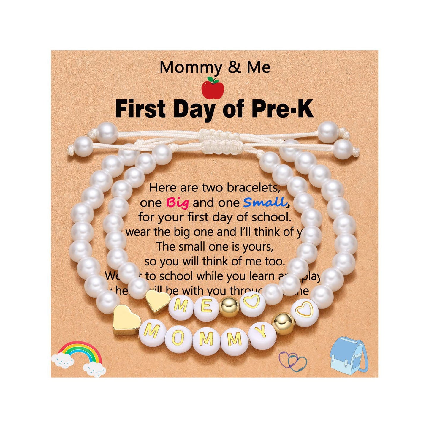 Mommy & Me First-Day Duo · Mother–Daughter Beaded Bracelets