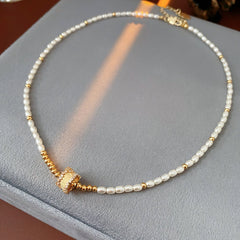 Cat’s Eye Letter Series – Gold-Plated Cylinder Pendant Necklaces with Zircon