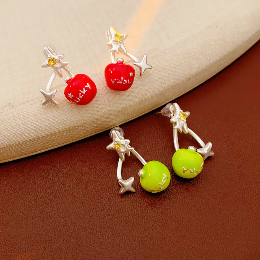 Lucky Star Charm Drop Earrings