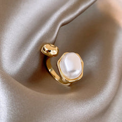 Vintage Open Ring Series – copper adjustable rings with floral, geometric, enamel, and zircon designs in retro chic style
