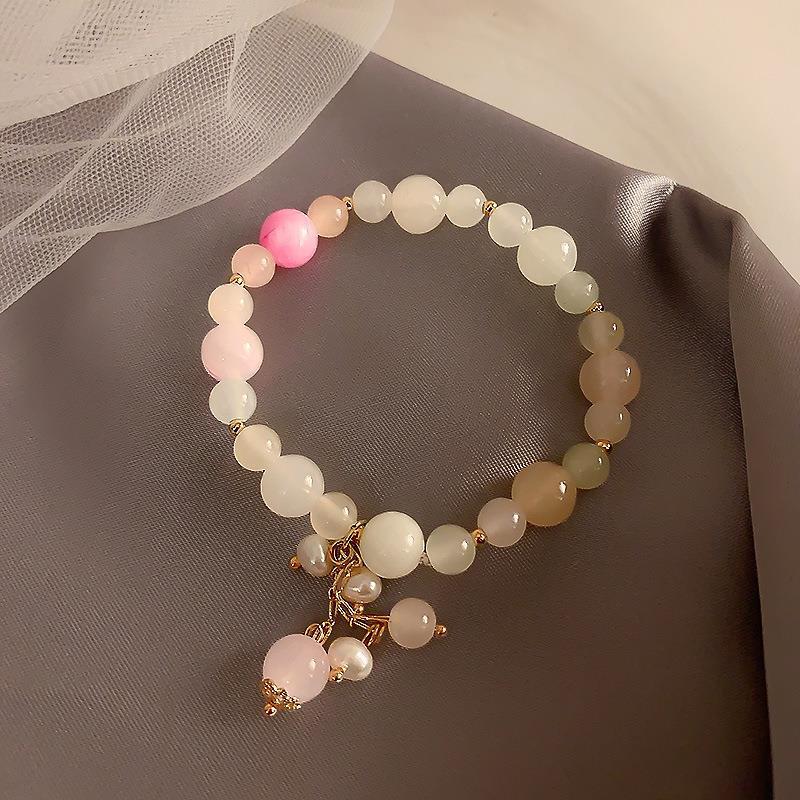 Stellar Moonlight Crystal Bracelet with star and moon charm – clear crystal beads