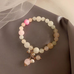 Stellar Moonlight Crystal Bracelet with star and moon charm – clear crystal beads