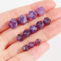 Irregular faceted amethyst beads, lilac to deep purple, sizes 6–10 mm — Amethyst Star-Facets.