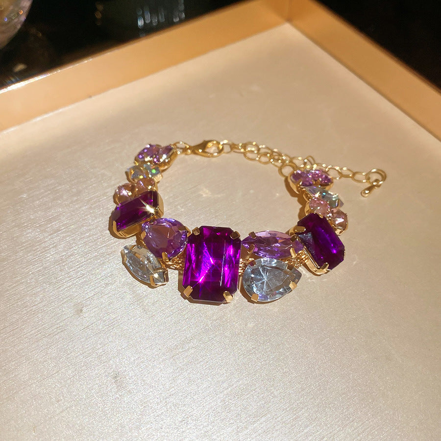 Crystal Bloom Bracelet Series – multiple floral variations displayed