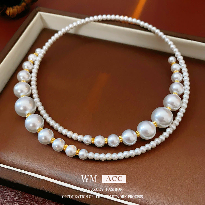 Glazenya Irregular Cross Pearl Choker — close-up of cross motif and pearls