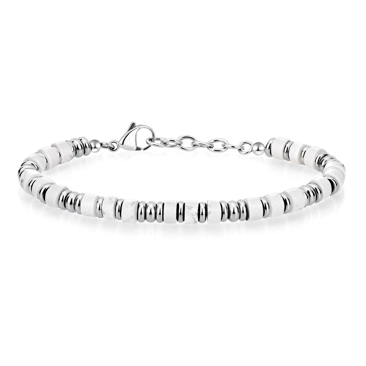 Boho Drift · Natural Stone Disc Chain Bracelets