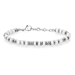 Boho Drift · Natural Stone Disc Chain Bracelets