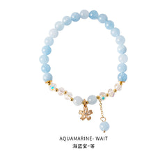 Oriental Crystal Bead Bracelet Series – Natural White & Yellow Gemstones, Retro Chic Elegance