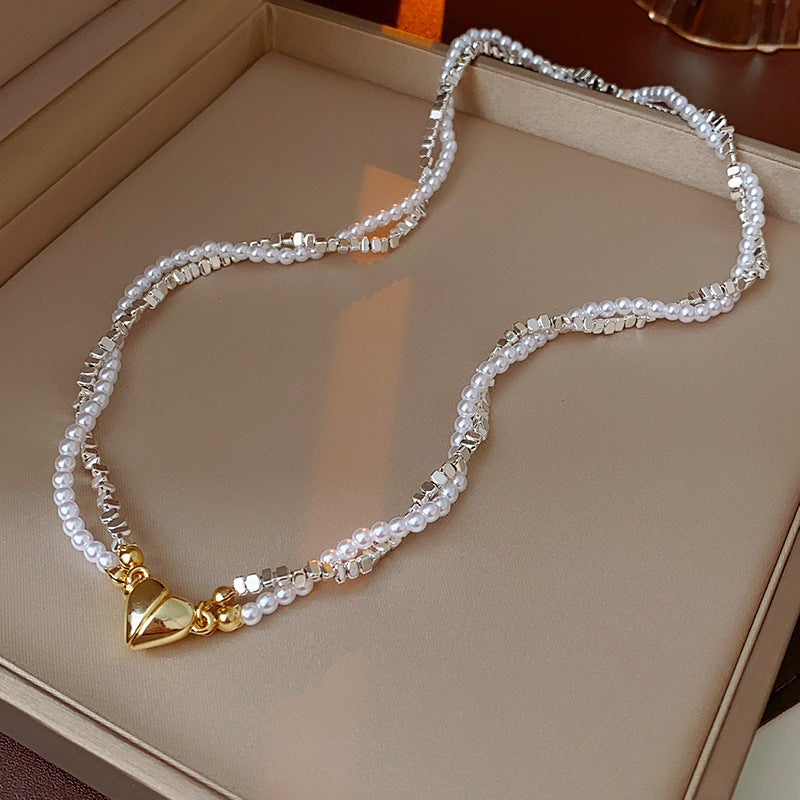 Artificial Silver Fragment Pearl Choker