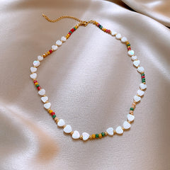 Baroque freshwater pearl colorful bead necklace and bracelet set – light luxury elegant women’s jewelry
