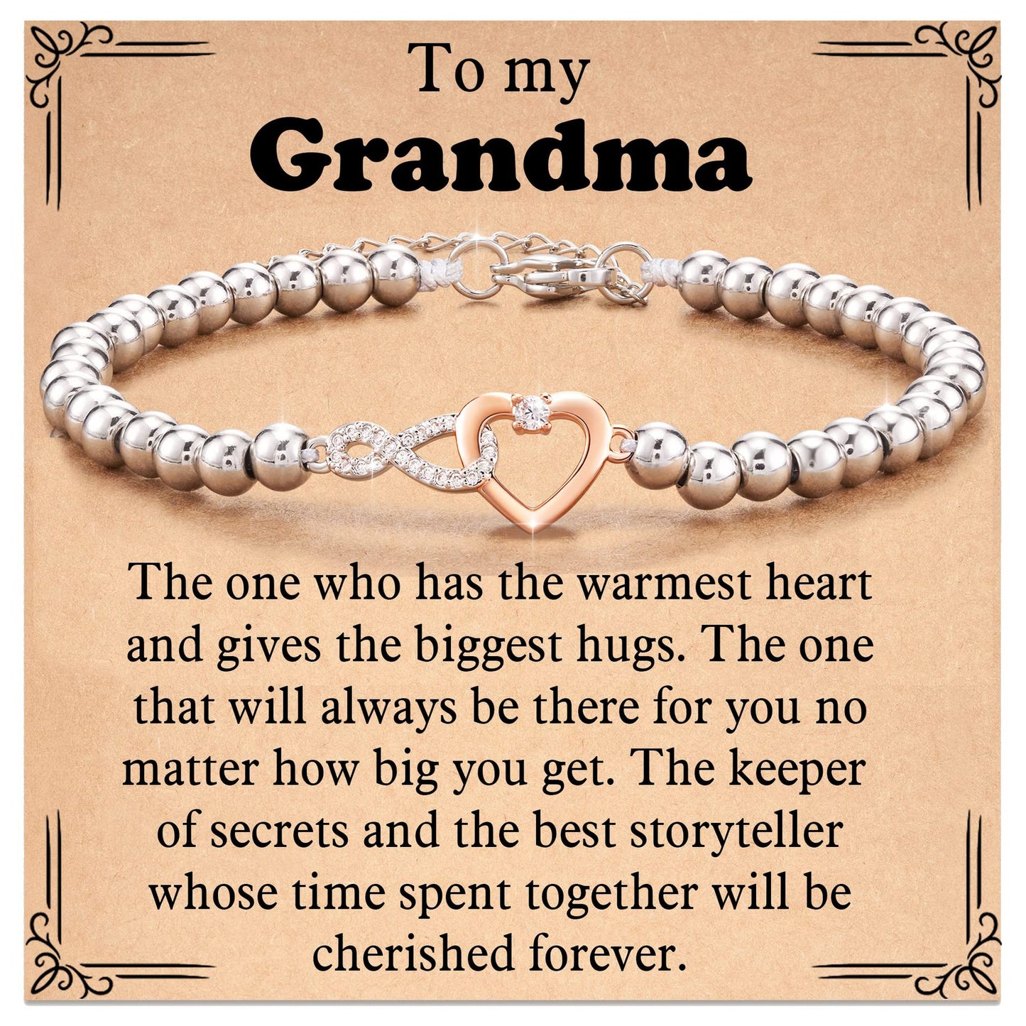 Bonded Hearts Message Card Bracelets