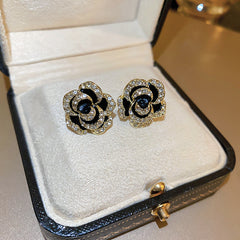 Camellia & Bow Earring Collection – Chic Light Luxury Retro Series