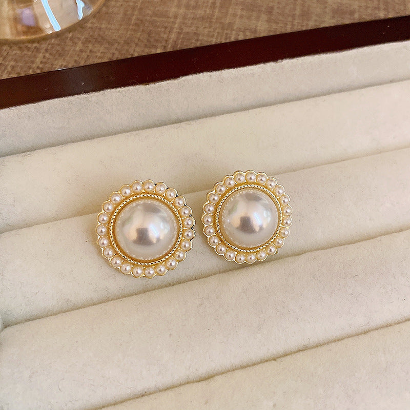Mermaid Pearl Earring Collection – light luxury chic earrings with pearls, zircon, rhinestones, and 925 silver pins
