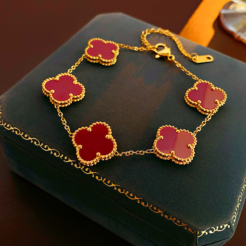 Crystal Bloom Bracelet Series – multiple floral variations displayed