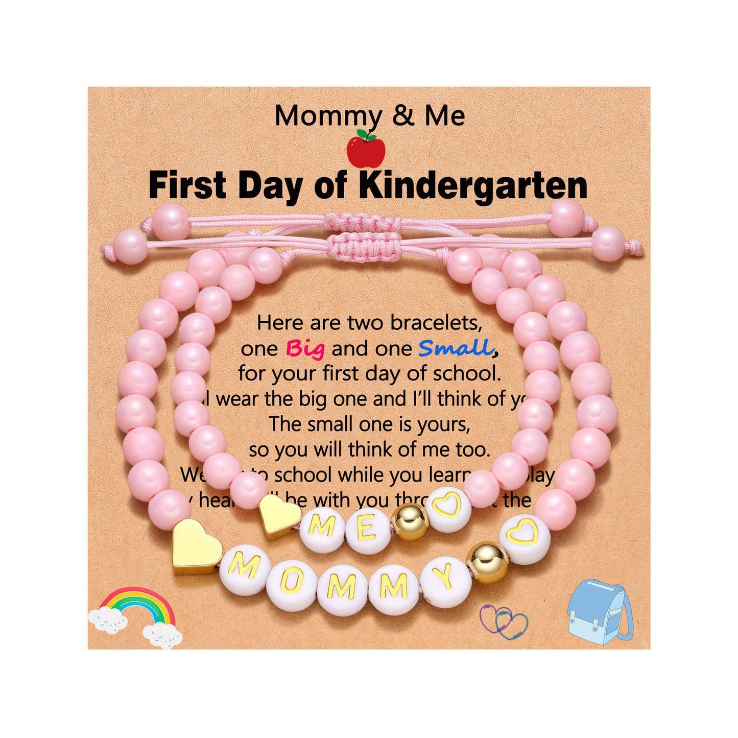 Mommy & Me First-Day Duo · Mother–Daughter Beaded Bracelets