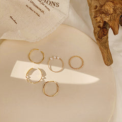 Baroque Pearl Tulip Open Ring – Korean Sweet Chic Series