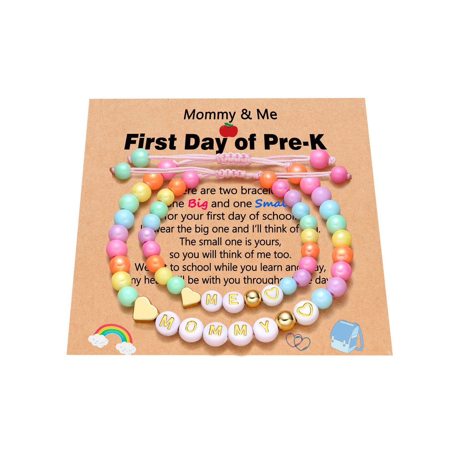 Mommy & Me First-Day Duo · Mother–Daughter Beaded Bracelets