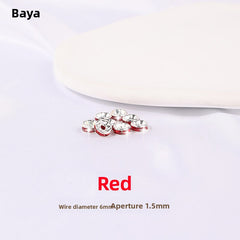 925 Silver Running Rings & Rhinestone Rondelle Spacers