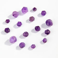 Irregular faceted amethyst beads, lilac to deep purple, sizes 6–10 mm — Amethyst Star-Facets.