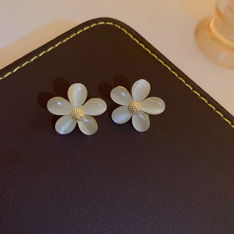 Camellia & Bow Earring Collection – Chic Light Luxury Retro Series