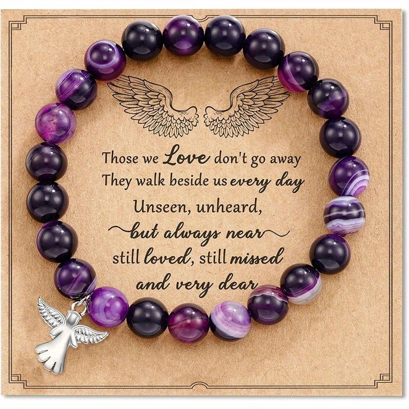 Heaven in My Heart · Amethyst Memorial Charm Bracelets