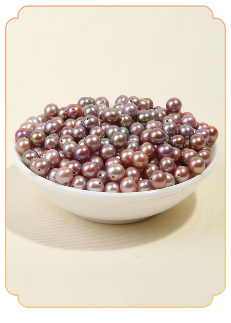Lavender near-round freshwater pearl loose beads in a bowl — Lavender Mist Freshwater Pearls