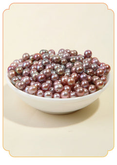 Lavender near-round freshwater pearl loose beads in a bowl — Lavender Mist Freshwater Pearls