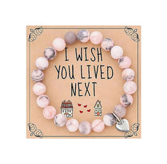 Heartfelt Encouragement · Pink Jasper Message Bracelets