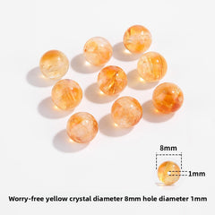 Aura Spire · Yellow Tower Quartz Rounds (4–12mm)