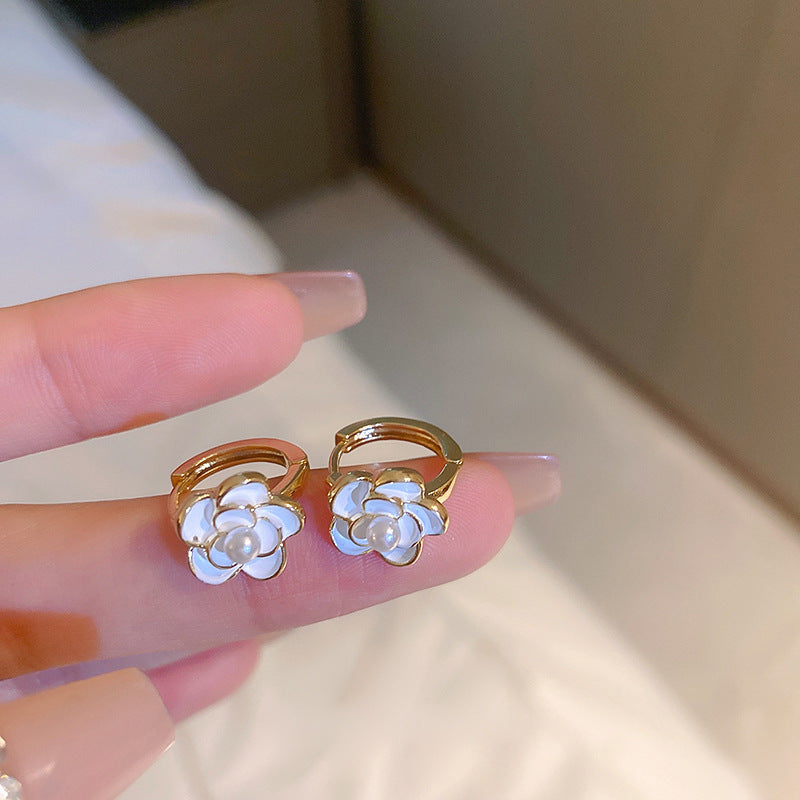 Camellia & Bow Earring Collection – Chic Light Luxury Retro Series
