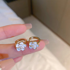 Camellia & Bow Earring Collection – Chic Light Luxury Retro Series