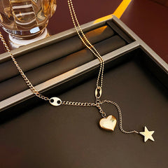 Eternal Moon Heart Necklace